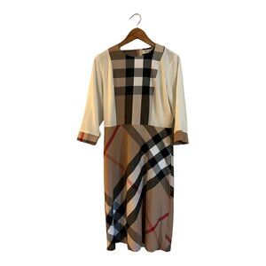 Miss Finch NYC Plaid Shift Dress Modest Size Medium Women's 3/4 Sleeve M